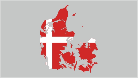 
	The Danish flag crafted in its own country form 
